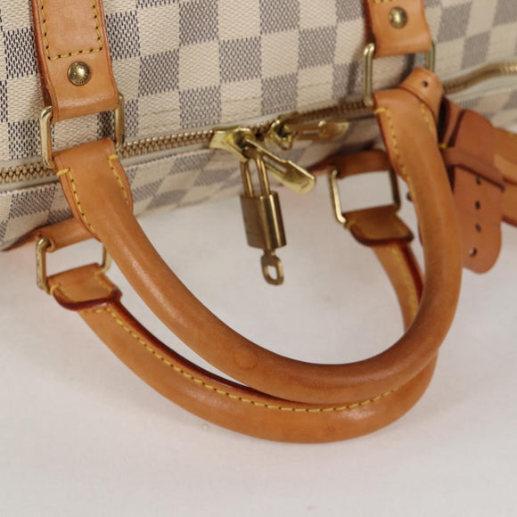 LOUIS VUITTON Damier Azur Keepall 50 Boston Bag N41430 LV Auth 136686V