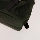 PRADA Backpack Nylon Green Silver Auth 136692-16