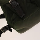 PRADA Backpack Nylon Green Silver Auth 136692-17