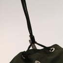 PRADA Backpack Nylon Green Silver Auth 136692-9