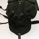 PRADA Backpack Nylon Green Silver Auth 136692-22