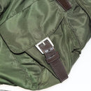 PRADA Backpack Nylon Green Silver Auth 136692-26