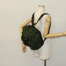 PRADA Backpack Nylon Green Silver Auth 136692-28