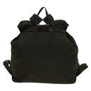 PRADA Backpack Nylon Green Silver Auth 136692-2