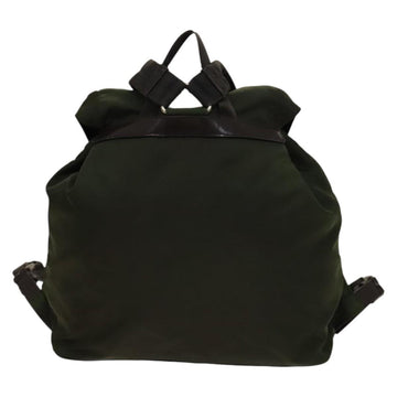 PRADA Backpack Nylon Green Silver Auth 136692 - 0