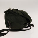 PRADA Backpack Nylon Green Silver Auth 136692-3