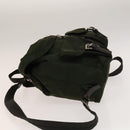 PRADA Backpack Nylon Green Silver Auth 136692-4