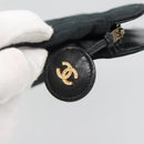 CHANEL Bicolore Clutch Bag Satin Black CC Auth 136693-8