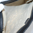 CHANEL Bicolore Clutch Bag Satin Black CC Auth 136693-10