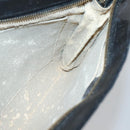 CHANEL Bicolore Clutch Bag Satin Black CC Auth 136693-17