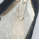 CHANEL Bicolore Clutch Bag Satin Black CC Auth 136693-18
