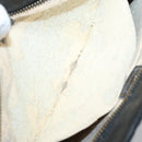 CHANEL Bicolore Clutch Bag Satin Black CC Auth 136693-19