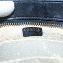 CHANEL Bicolore Clutch Bag Satin Black CC Auth 136693-12