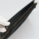 CHANEL Bicolore Clutch Bag Satin Black CC Auth 136693-5