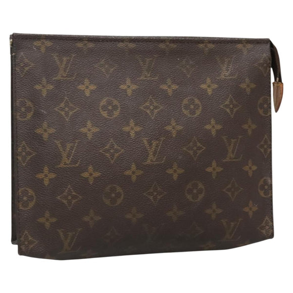 LOUIS VUITTON Monogram Poche Toilette 26 Pouch M47542 LV Auth 136700
