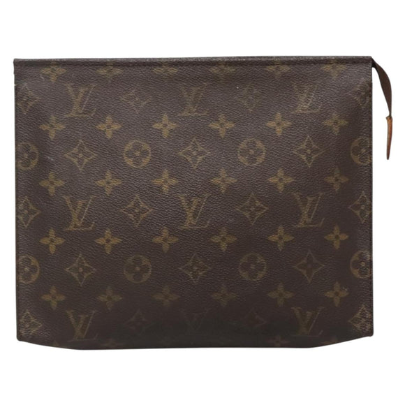 LOUIS VUITTON Monogram Poche Toilette 26 Pouch M47542 LV Auth 136700