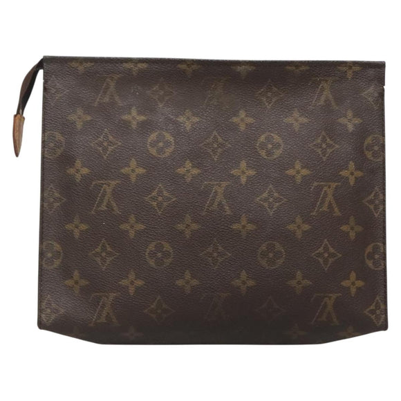 LOUIS VUITTON Monogram Poche Toilette 26 Pouch M47542 LV Auth 136700
