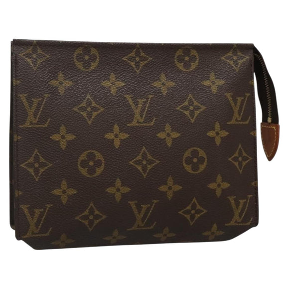 LOUIS VUITTON Monogram Poche Toilette 19 Pouch M47544 LV Auth 136701