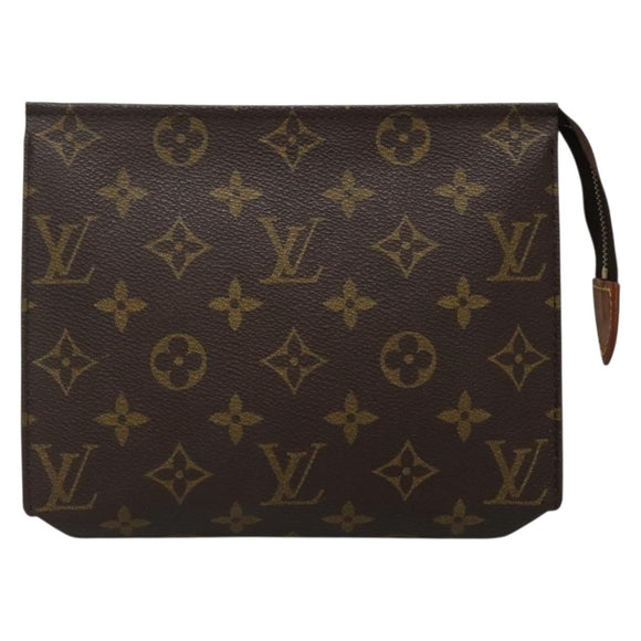 LOUIS VUITTON Monogram Poche Toilette 19 Pouch M47544 LV Auth 136701