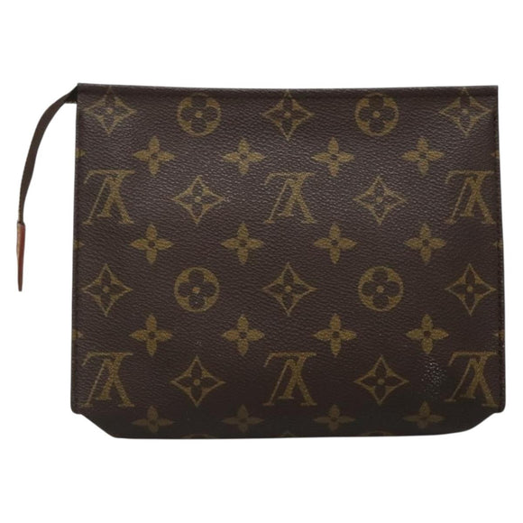 LOUIS VUITTON Monogram Poche Toilette 19 Pouch M47544 LV Auth 136701