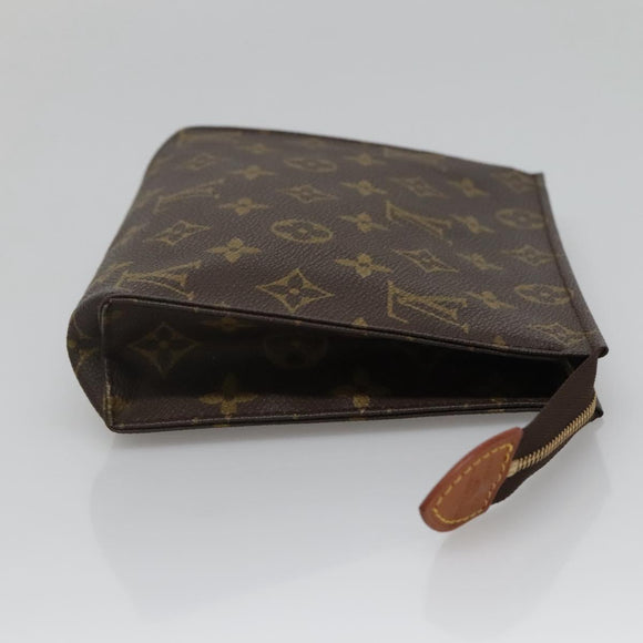 LOUIS VUITTON Monogram Poche Toilette 19 Pouch M47544 LV Auth 136701