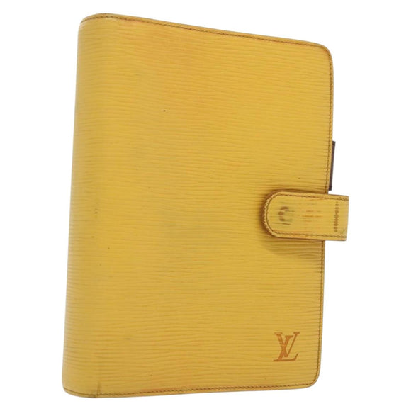 LOUIS VUITTON Epi Agenda MM Day Planner Cover Yellow R20049 LV Auth 136711