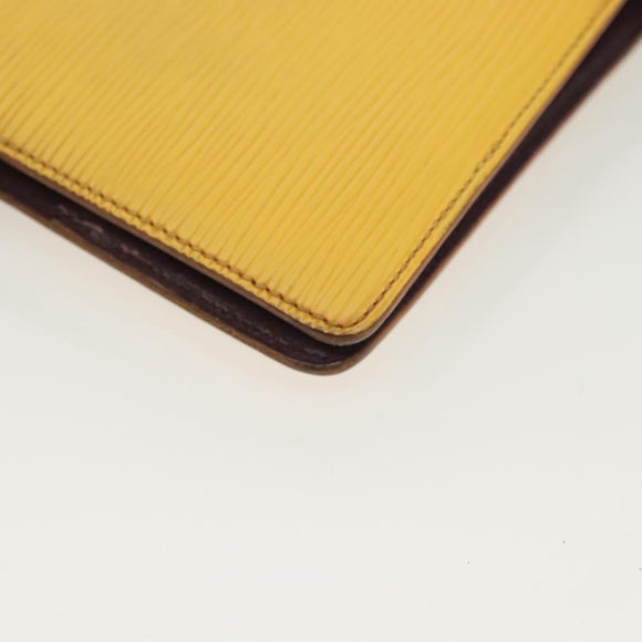 LOUIS VUITTON Epi Agenda MM Day Planner Cover Yellow R20049 LV Auth 136711