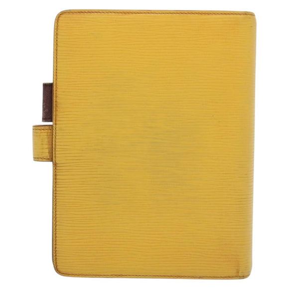 LOUIS VUITTON Epi Agenda MM Day Planner Cover Yellow R20049 LV Auth 136711