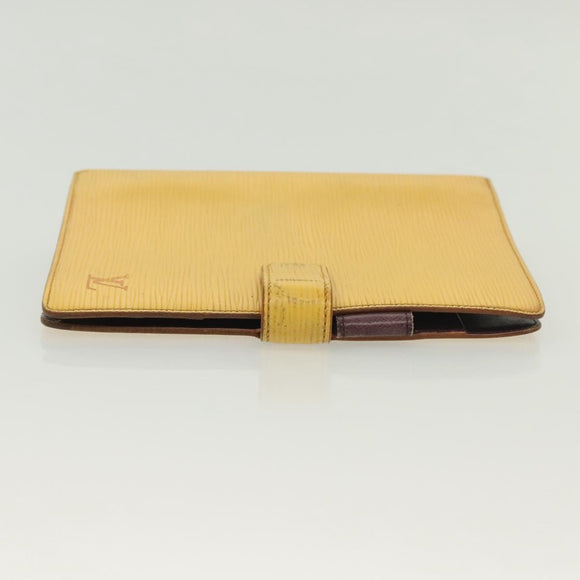 LOUIS VUITTON Epi Agenda MM Day Planner Cover Yellow R20049 LV Auth 136711