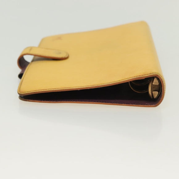 LOUIS VUITTON Epi Agenda MM Day Planner Cover Yellow R20049 LV Auth 136711