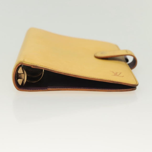 LOUIS VUITTON Epi Agenda MM Day Planner Cover Yellow R20049 LV Auth 136711