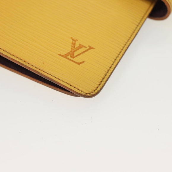 LOUIS VUITTON Epi Agenda MM Day Planner Cover Yellow R20049 LV Auth 136711