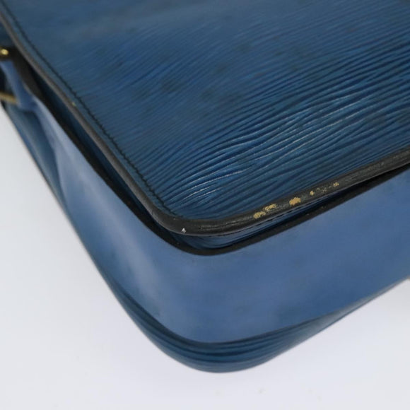 LOUIS VUITTON Epi Cartouchiere MM Shoulder Bag Blue M52245 LV Auth 136712