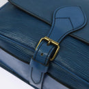 LOUIS VUITTON Epi Cartouchiere MM Shoulder Bag Blue M52245 LV Auth 136712-10