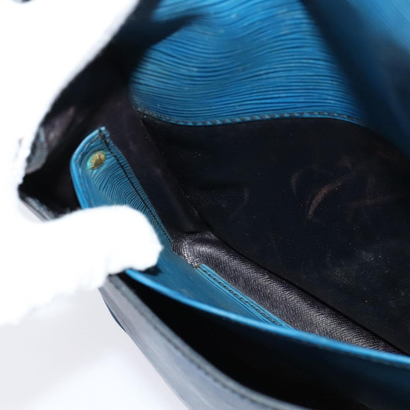 LOUIS VUITTON Epi Cartouchiere MM Shoulder Bag Blue M52245 LV Auth 136712