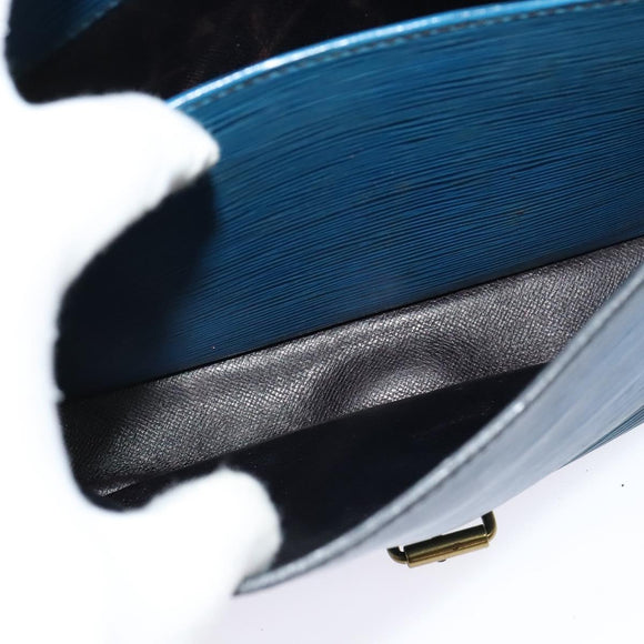LOUIS VUITTON Epi Cartouchiere MM Shoulder Bag Blue M52245 LV Auth 136712