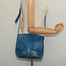 LOUIS VUITTON Epi Cartouchiere MM Shoulder Bag Blue M52245 LV Auth 136712-22