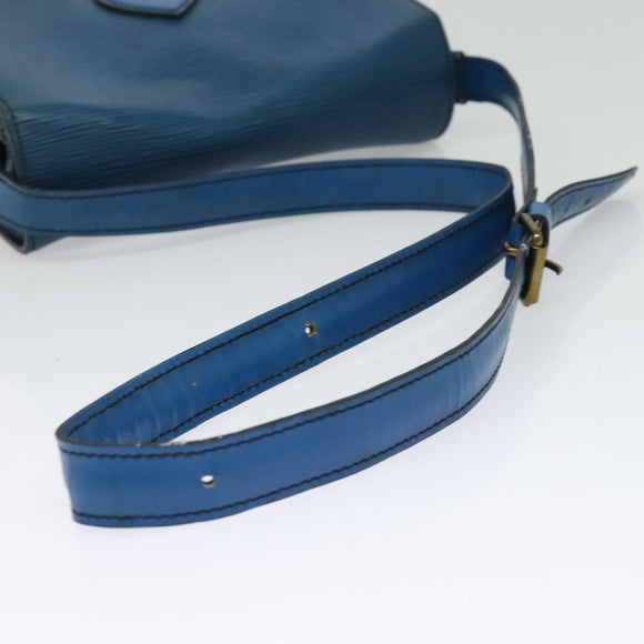 LOUIS VUITTON Epi Cartouchiere MM Shoulder Bag Blue M52245 LV Auth 136712