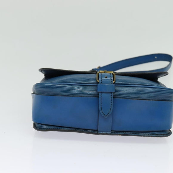 LOUIS VUITTON Epi Cartouchiere MM Shoulder Bag Blue M52245 LV Auth 136712