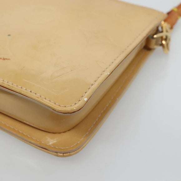 LOUIS VUITTON Monogram Vernis Lexington Pouch Beige M91010 LV Auth 136715
