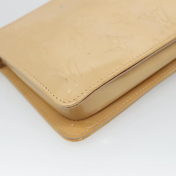 LOUIS VUITTON Monogram Vernis Lexington Pouch Beige M91010 LV Auth 136715