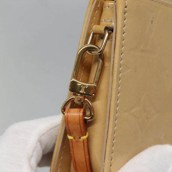 LOUIS VUITTON Monogram Vernis Lexington Pouch Beige M91010 LV Auth 136715