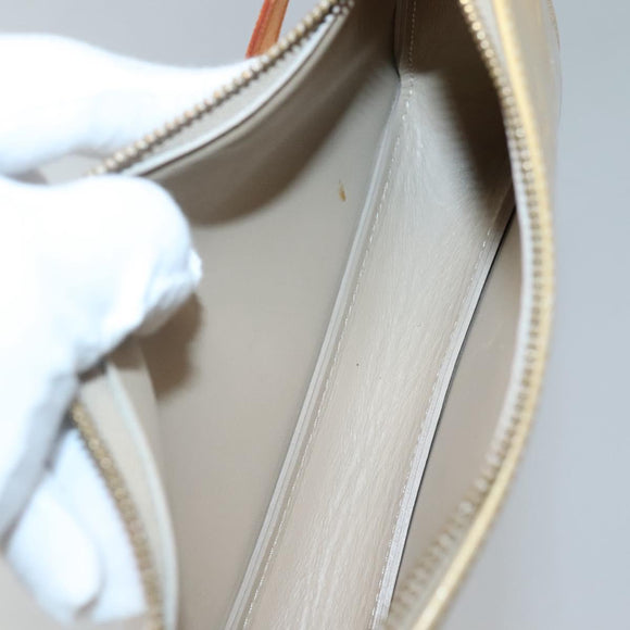 LOUIS VUITTON Monogram Vernis Lexington Pouch Beige M91010 LV Auth 136715