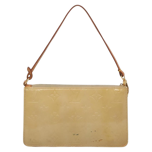 LOUIS VUITTON Monogram Vernis Lexington Pouch Beige M91010 LV Auth 136715