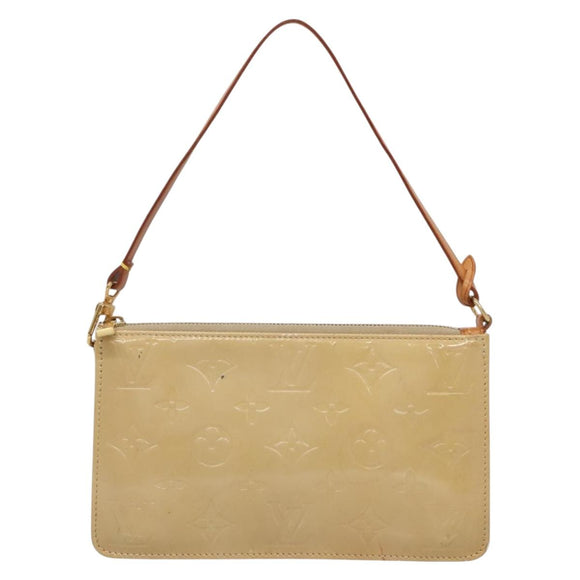 LOUIS VUITTON Monogram Vernis Lexington Pouch Beige M91010 LV Auth 136715