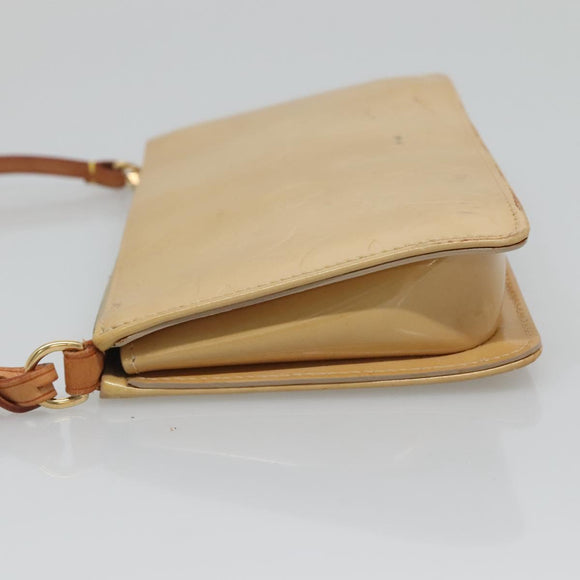 LOUIS VUITTON Monogram Vernis Lexington Pouch Beige M91010 LV Auth 136715