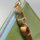 LOUIS VUITTON Monogram Vernis Lexington Pouch Baby Blue M91011 LV Auth 136716-19