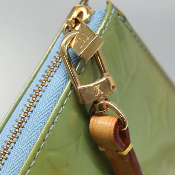 LOUIS VUITTON Monogram Vernis Lexington Pouch Baby Blue M91011 LV Auth 136716