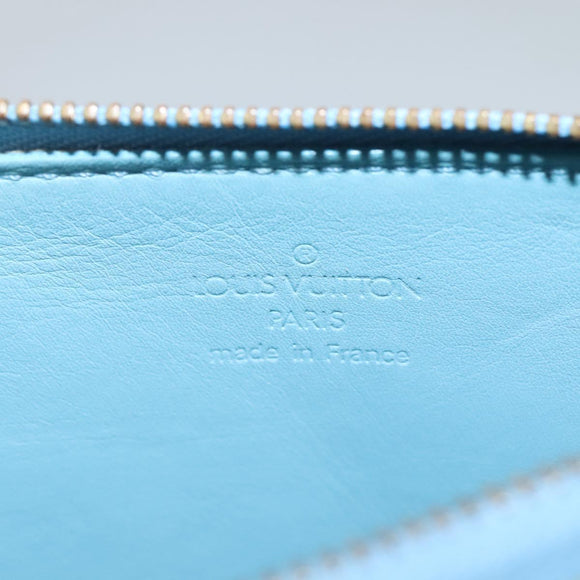 LOUIS VUITTON Monogram Vernis Lexington Pouch Baby Blue M91011 LV Auth 136716