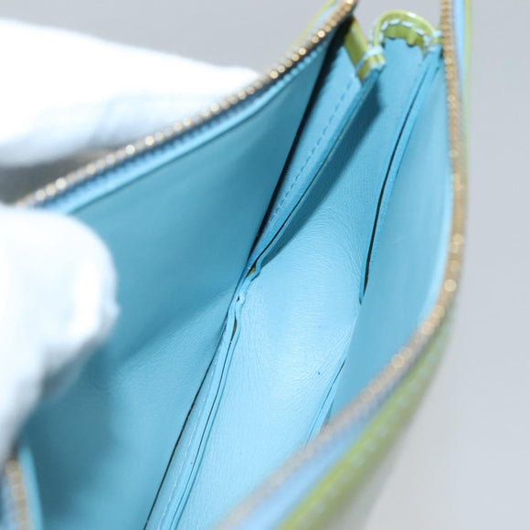 LOUIS VUITTON Monogram Vernis Lexington Pouch Baby Blue M91011 LV Auth 136716